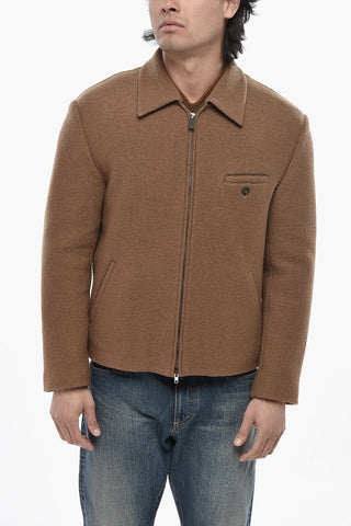 Jacke aus Schurwolle mit Frontreißverschluss