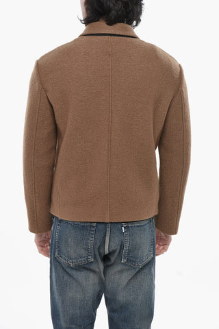 Jacke aus Schurwolle mit Frontreißverschluss