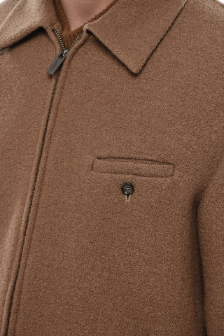 Jacke aus Schurwolle mit Frontreißverschluss