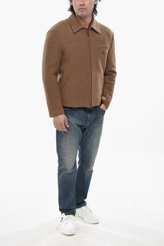 Jacke aus Schurwolle mit Frontreißverschluss