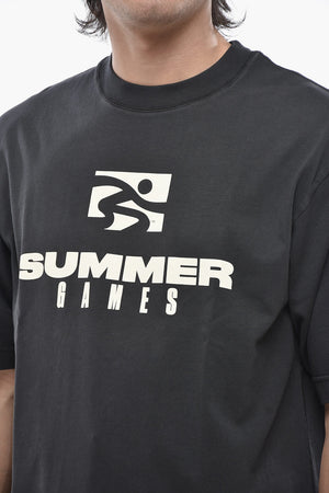 Uni T-Shirt Mit Rundhalsausschnitt Und Aufgedrucktem Logo