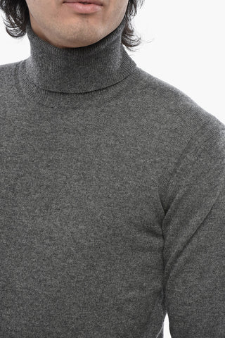 Virgin Wool and Cashmere Turtleneck Sweater