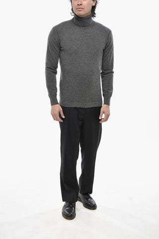 Virgin Wool and Cashmere Turtleneck Sweater