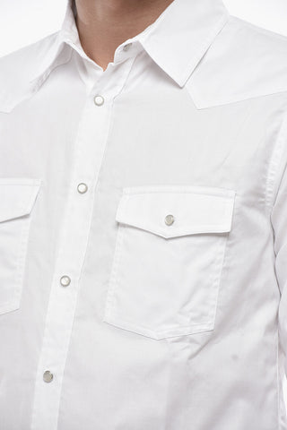 Camicia in Tinta Unita con Bottoni Automatici