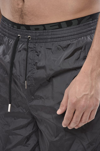Costume da Bagno Boxer in Nylon a Tinta Unita