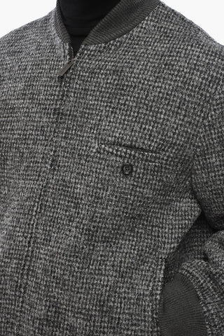 Bomberjacke aus Schurwolle mit Brusttasche