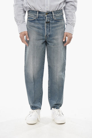 Gerade geschnittene Jeans mit 19cm Fransen-Saum