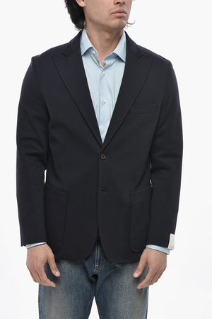 Unlined Jersey Blazer with Notch Lapel