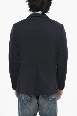 Unlined Jersey Blazer with Notch Lapel