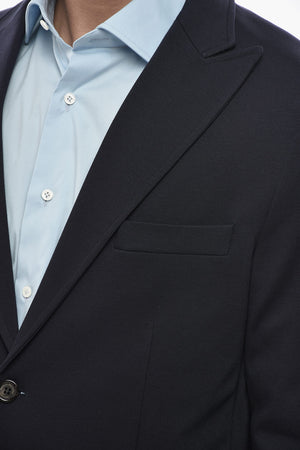 Ungefütterter Blazer aus Jersey mit spitzem Revers
