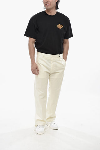 Pantaloni in Cotone Stretch con Passanti