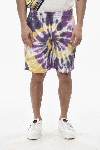 Shorts in Spugna di Cotone Effetto Tie-Dye