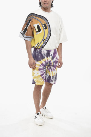 Tie-Dye Cotton Terry Shorts