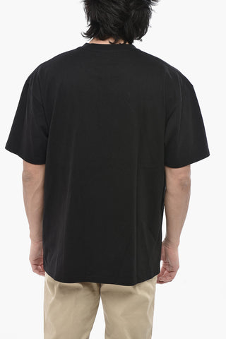 Crewneck T-Shirt SPIDERWEB in Solid Color with Front Print