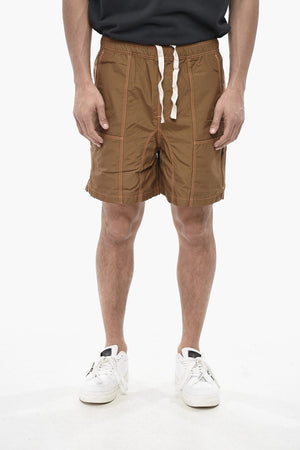 Shorts Aus Baumwolle Mit Sichtbaren Nähten
