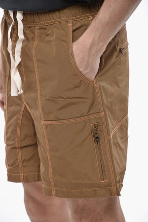 Shorts Aus Baumwolle Mit Sichtbaren Nähten