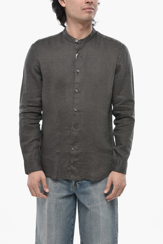 Linen Shirt CLARK With Korean Collar