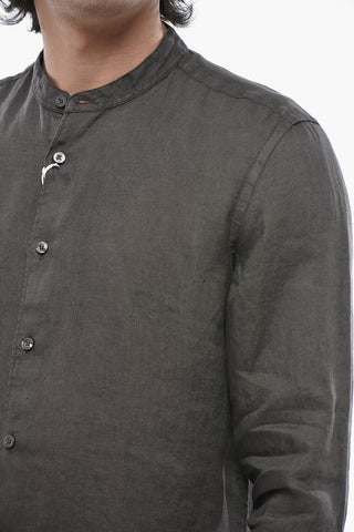 Linen Shirt CLARK With Korean Collar