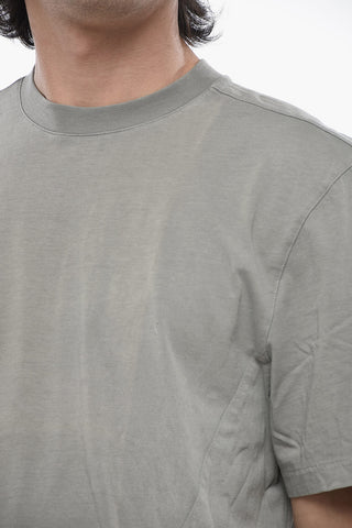 Einfarbiges Baumwoll-T-Shirt mit Rundhals