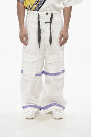 Baumwollmix-Hose Mit Weitem Bein