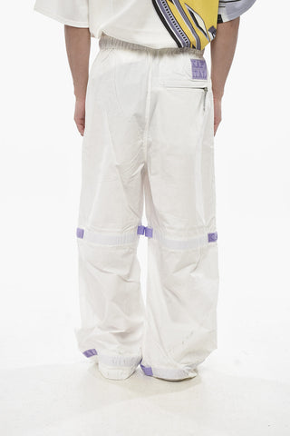 Wide-Leg Cotton-Blend Trousers