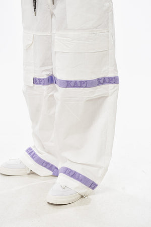 Baumwollmix-Hose Mit Weitem Bein