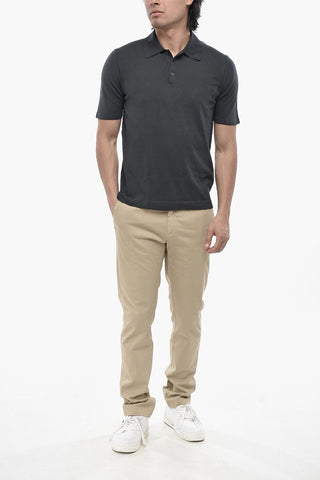 Lightweight Cotton Polo Solid-Color