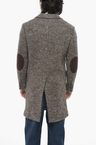Virgin Wool Double-Breasted Coat with Flap Pockets
