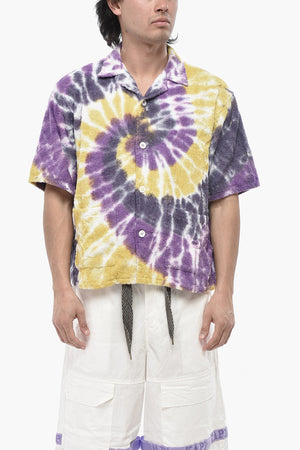 Terry Cotton Overshirt With Tie-Dye Effect