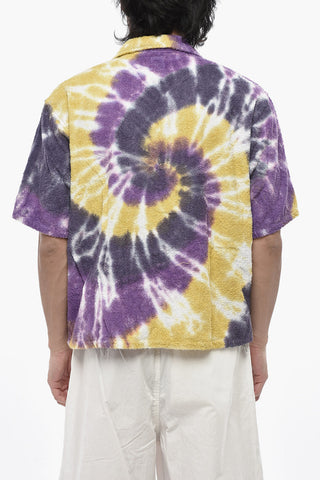 Terry Cotton Overshirt With Tie-Dye Effect