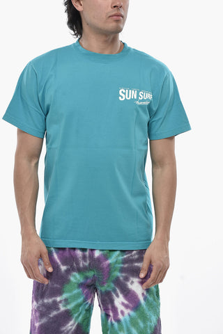 T-Shirt Mit Rundhalsausschnitt Aus Baumwolle Mit Großem Frontdruck