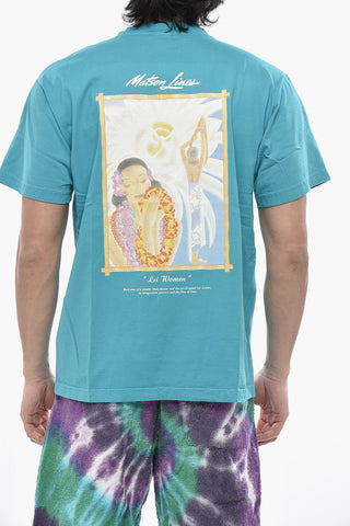 T-Shirt Mit Rundhalsausschnitt Aus Baumwolle Mit Großem Frontdruck