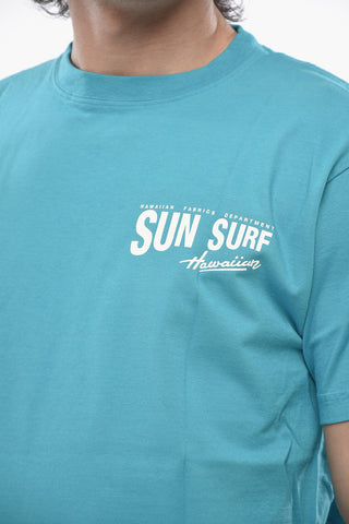 T-Shirt Mit Rundhalsausschnitt Aus Baumwolle Mit Großem Frontdruck