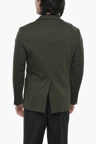 Blazer Slim Fit in Jersey con Tasche a Toppa
