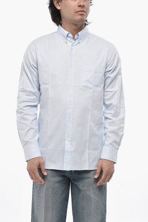 Camicia Button-Down in Tinta Unita con Taschino