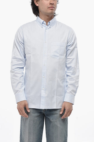 Camicia Button-Down in Tinta Unita con Taschino