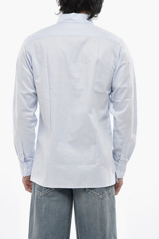 Camicia Button-Down in Tinta Unita con Taschino