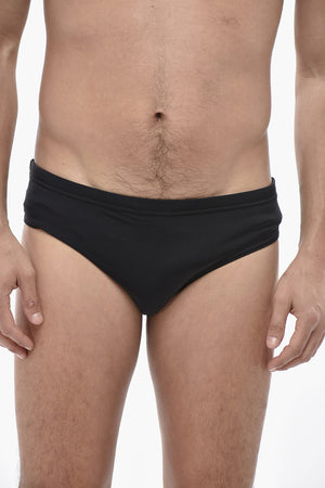 Slip Aus Stretch-Nylon Mit Kontrastierendem Logo