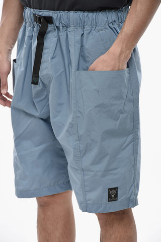 Shorts Cargo in Nylon con Cintura Industrial