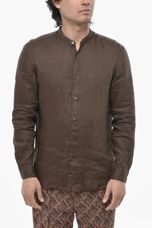 Linen Shirt CLARK With Korean Collar