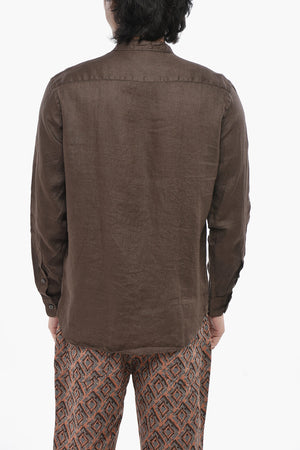 Linen Shirt CLARK With Korean Collar