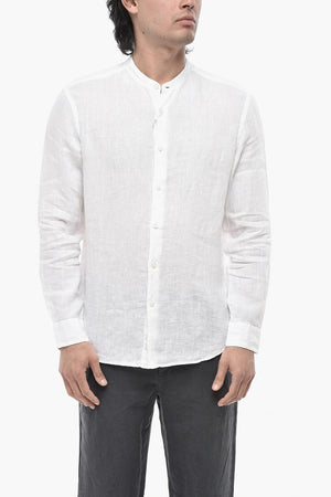 Linen Shirt CLARK With Korean Collar