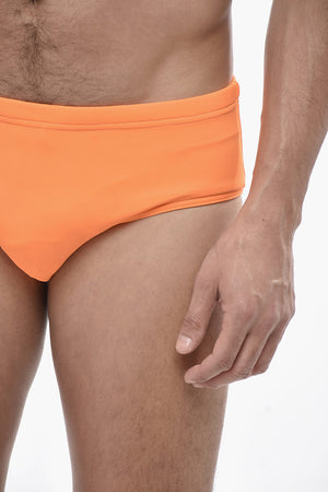 Costume da Bagno Slip  Stretch con Logo a Contrasto