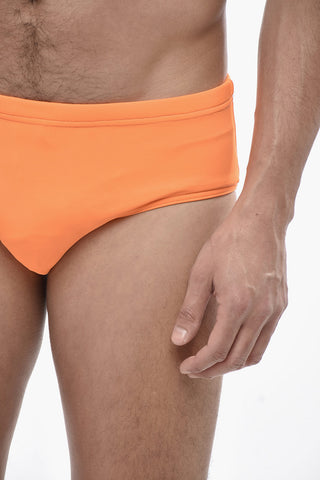 Costume da Bagno Slip  Stretch con Logo a Contrasto