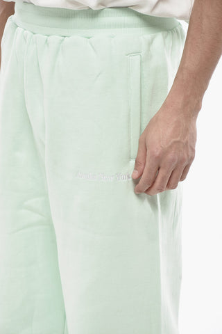 Baumwollfleece-Jogginghose mit gesticktem Logo