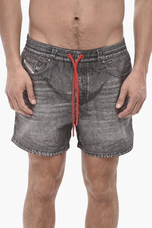 Denim-Effect Nylon Swim Boxers BMBX-NICO