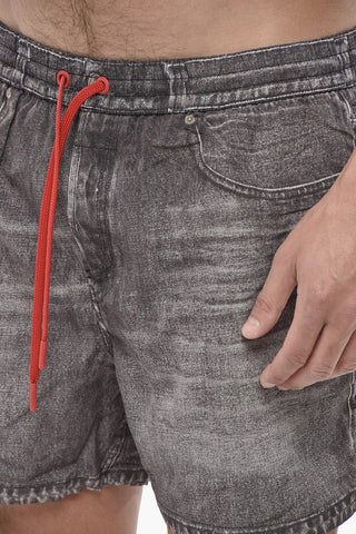 Costume da Bagno Boxer BMBX-NICO In Nylon Effetto Denim