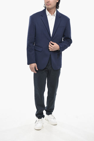 Cotton-Blend 2-Button Blazer