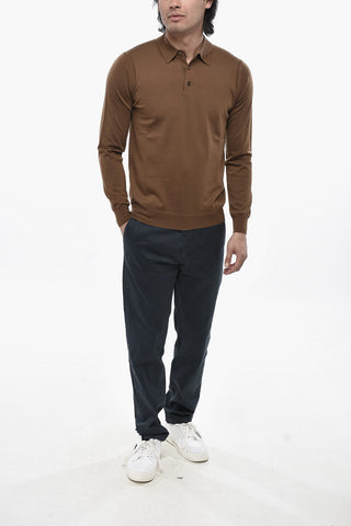 Pullover aus Wollmix mit Polo-Kragen