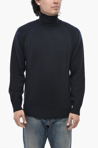 Rollkragenpullover Aus Schurwolle Mit Rippenbündchen